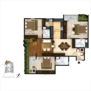 Type B - 3 BHK 1930 SFT